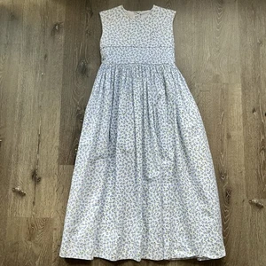 Vintage Strasburg Girls Floral Button Back Traditional Dress Cottagecore Size 10 - Picture 1 of 10