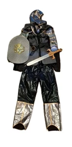 Teetot Black & Silver Knight Costume W/Sword & Shield Youth Size 9-10? - Picture 1 of 1