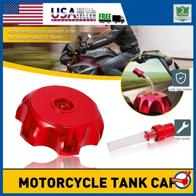 Tapa roja del tanque de combustible de gasolina ATV Dirt Pit Bike 110 70 125cc 150 SSR XR50 Taotao Apollo Foto 1 de 4