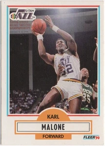 Karl Malone 1990-91 FLEER BASKETBALL Base #188 Jazz - Picture 1 of 3