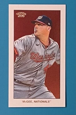 2022 Topps T206 Wave-5 Jake McGee Washington Nationals Sweet Caporal/32 Foto 1 de 2