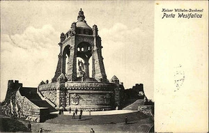 Porta Westfalica 1906 Kaiser Wilhelm Denkmal Bauwerk Statue (nach Lemgo gelauf.) - Bild 1 von 2