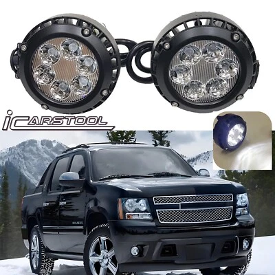 LED Clear Lens Fog Lights Lamp Pair For 2007-2013 Chevrolet Chevy Avalanche Kit - Image 1 of 4