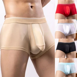 Mens Boxer Shorts Briefs Underwear Bulge Pouch Breathable Soft Trunks Panties - Picture 1 of 30