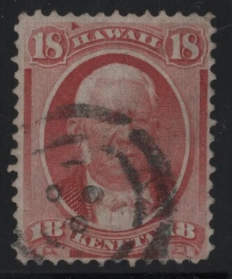 #34 Hawaii United States  used fancy cancel - Image 1 of 2