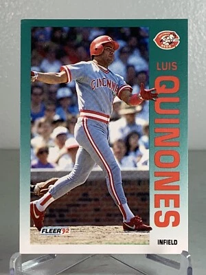 1992 Fleer Luis Quinones #417 Cincinnati Reds Baseball Card - Image 1 of 4