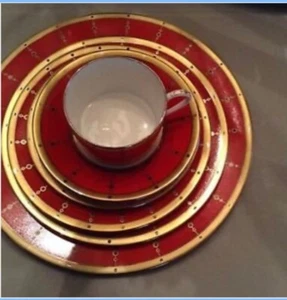 NEW Haviland Tambour Rouge 6-Piece Place Setting - Bild 1 von 1
