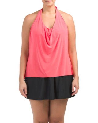 NUEVO TRAJE DE BAÑO TANKINI MILAGROSO 16W TRAJE DE BAÑO 2 Piezas Falda Sophie Salmon Foto 1 de 2