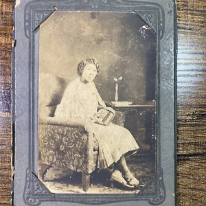 Antiguo gabinete tarjeta fotografía mujer vestido Oregon afroamericano? Foto - Imagen 1 de 16
