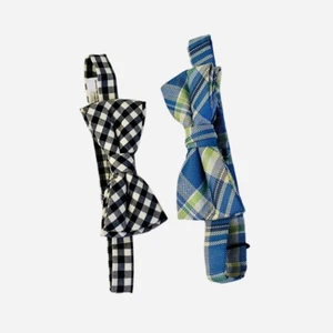 BOYS TIES | Assortment of 2 blue boys classic preppy bow ties - Picture 1 of 2