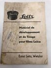 Leitz matériel de développement et de tirage pour films Leica - Ernst Leitz