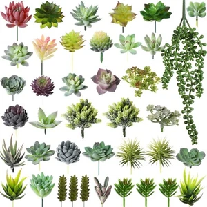 Yunsailing 40 Pieces Artificial Succulent Plants Faux Succulents Realistic Fa... - Picture 1 of 7