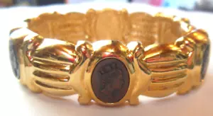 Bracciale Vintage Regina Elisabetta Ritratto Clamper - Foto 1 di 7