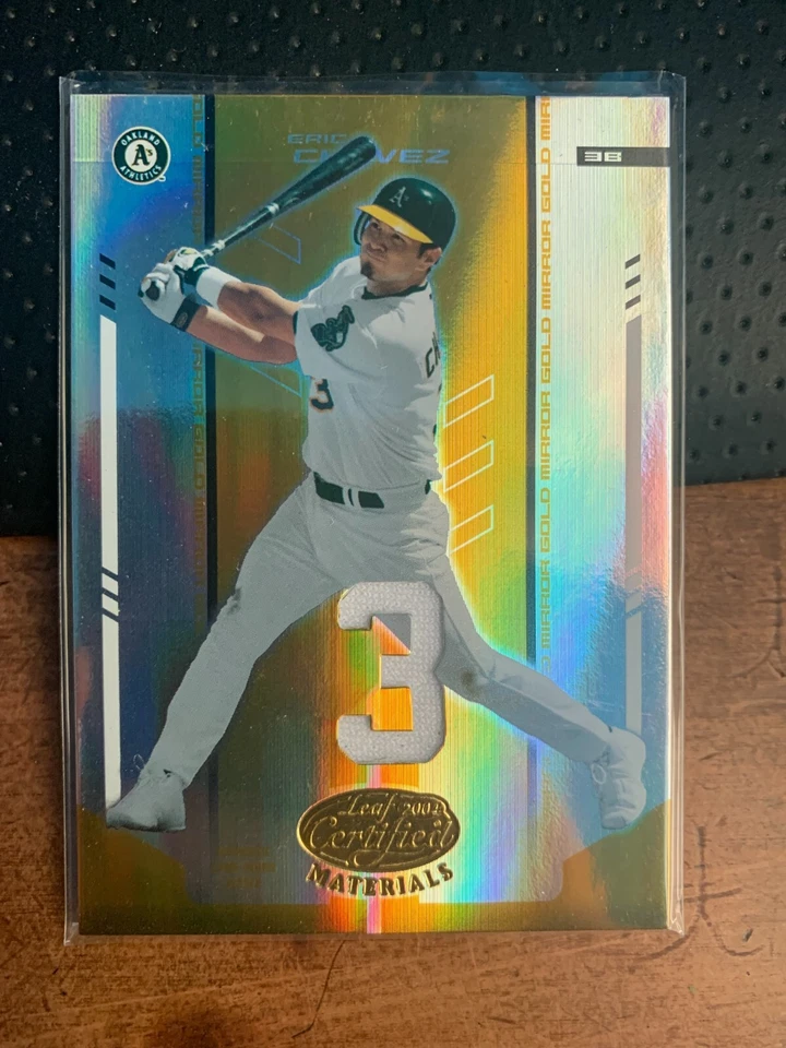 Materiales certificados 2004 tela espejo número dorado #58 Eric Chávez #d 18/25 Foto 1 de 1