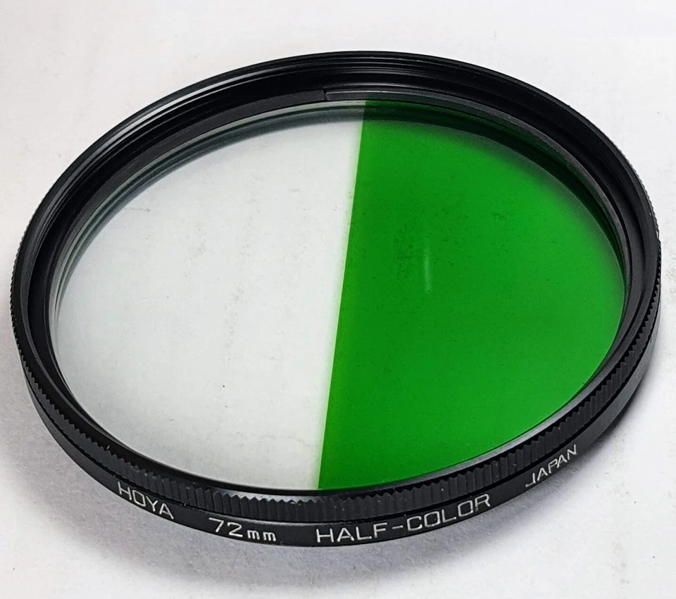 Hoya 72mm HALF-COLOR Green Glass Lens Filter 72 mm E-72 Japan Half Color E72 NOS - Image 1 of 4