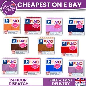 FIMO SOFT POLYMER MODELLING OVEN BAKE CLAY 57g CHOOSE FROM OVER 20 COLOURS - Picture 1 of 57