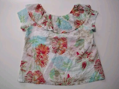 Westbound Mujer Tops XL Manga Corta Volantes Estampado Floral  Foto 1 de 4