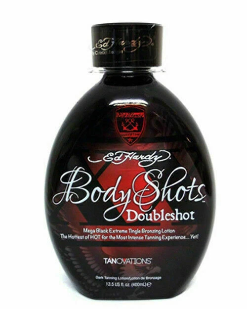 Ed Hardy Body Shots Doubleshot Tanning Lotion - 13.5 oz (BSDS13)