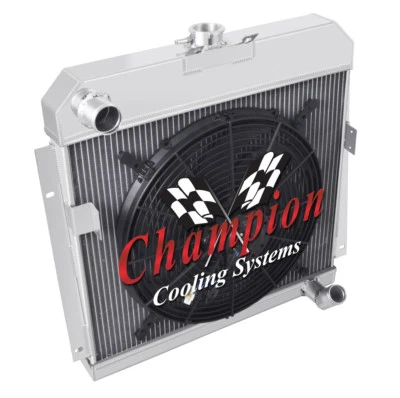 Advanced Champion 2 Row All Aluminum Radiator W/ 16" Fan for 1953 1954 Dodge Car - Image 1 of 4