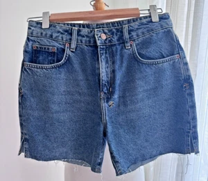 NWT Ksubi Denim Shorts 27 Raw Hem High Rise - Splits at sides -100% cotton - Picture 1 of 12