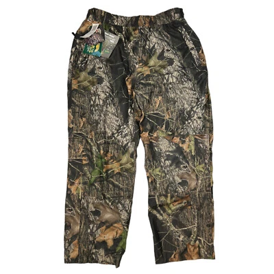 NWT Cabela's Men's Rain Suede Packable Rainwear Hunting Pants Mossy Oak XL - Image 1 of 4