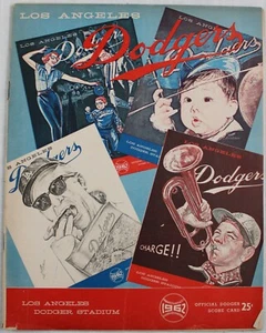 Los Angeles Dodgers 1962 Score Card - Unscored - Picture 1 of 3