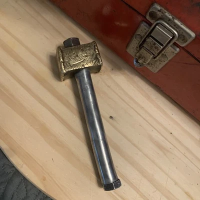 Vintage Brass Hammer Homemade - Image 1 of 4