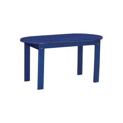 Mesa de centro exterior Riverbay Furniture Transitional madera Adirondack en azul Foto 1 de 4