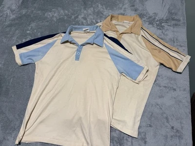 Lot of (2) Vintage 70s Mervyn’s Men’s Collection Polo Shirt Medium Retro Hipster - Image 1 of 4