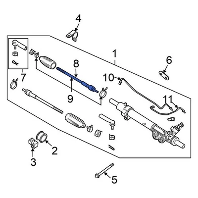 For Nissan Titan 2004-2015 Nissan 486407S025 Right Outer Steering Tie Rod End Foto 1 de 4