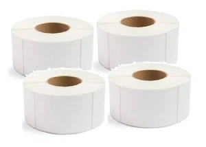 4 ROLLEN 3x5 Thermotransfer Etikett WEISS, 3" Kern perforiert: 1250/1 ROLLE - Bild 1 von 6