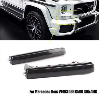 Luz de circulación diurna LED 2 piezas para Mercedes-Benz W463 G63 G500 G65 AMG negra DRL Foto 1 de 4