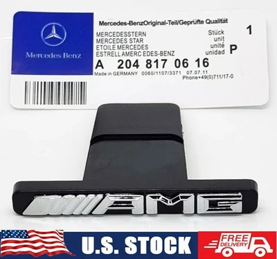 Front Grille Emblem Chrome Panamericana Radiator Fit For 17-22 Mercedes Benz AMG Foto 1 de 4