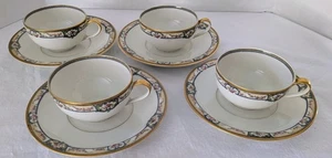 Belfort / Rose Cameos & Gold Trim by Theodore Haviland  CUP & SAUCER   SET / 4 - Picture 1 of 18