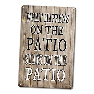 Funny Metal Tin Sign Patio Porch Signs Patio Decorations Outdoor Clearance - Picture 1 of 8
