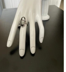 Anillo vintage Sarah Cov ónix negro plata esterlina talla 7 - Imagen 1 de 4