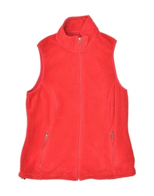 L.L.BEAN Womens Fleece Gilet UK 14 Medium Red Polyester AZ57 - Image 1 of 3