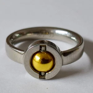 ♥♥ Charlotte 21 - polierte Silber Kugel / hochwertig 22kt goldplattiert ♥♥ - Bild 1 von 8