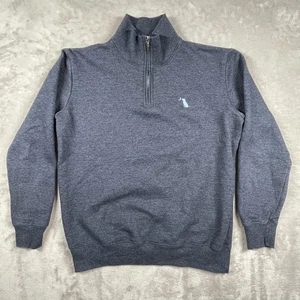 Local Boy Outfitters Sweatshirt Mens Small Gray Quarter Zip Pullover Dog Logo - Picture 1 of 7