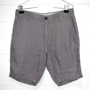 Fat Face Men's Linen Shorts Size 32 Medium Gray Relaxed Summer Preppy Coastal - Picture 1 of 9