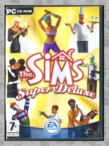 The Sims Super Deluxe Windows PC Game 4 DISC CD-ROM Complete in Box CIB PAL - Picture 1 of 7