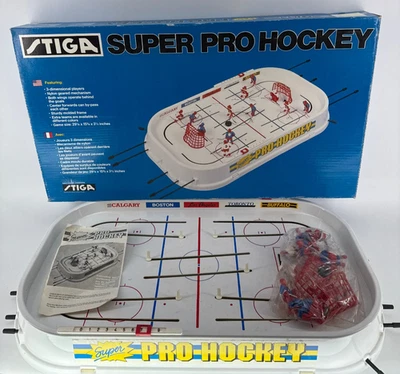 STIGA Super Pro Hockey Table Game 3D Players Vintage USA Made Ice Hockey w/ Box - Image 1 of 4