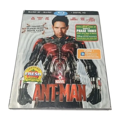 Ant-Man Blu-Ray 3D Marvel With Slipcover Paul Rudd Evangeline Lilly Wasp Foto 1 de 4