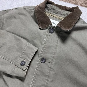 Orvis Jacke Herren XL Cord Kragen Stepp gefüttert Knopf Chore Barn Field Coat - Bild 1 von 7