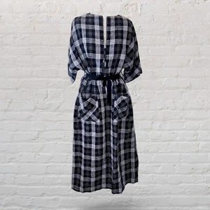 Womens Linen Dress by Haneza - Black & White, Size 10 | Spring Summer Statement - Picture 1 of 11