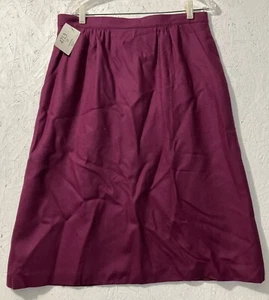L.L BEAN Damen 100 % Wolle Rock Größe 18 Taschen Lila - Bild 1 von 13