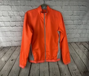 Adidas Golf Women Small Neon Bright Orange Windbreaker Jacket Lightweight LKNW - Picture 1 of 7