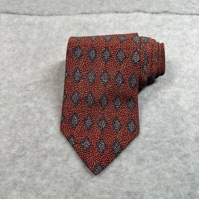 Vintage Christian Dior Cravate Neck Tie Red Geometric Confetti Print All Silk - Image 1 of 4