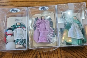 Vintage The Elegant Clothespin Doll Lot of 3 Artist Nancy Bagian Signed 1990 - Picture 1 of 7