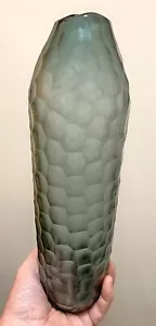 11.5 Inch Exceptional Hand Blown, Faceted Glass, Art Glass Vase, Murano? - Picture 1 of 7